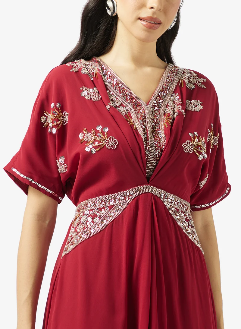 Khizana  Embellished A-line Dress for Women | Best Price UAE